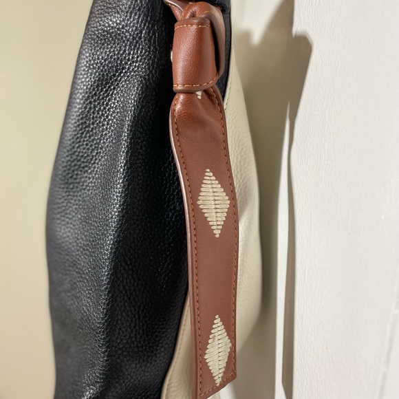 SAM EDELMAN “Audrey” 2-tone leather shoulder bag - Picture 4 of 8